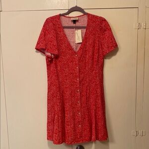 NWT Universal Thread Red Button-Up Dress
